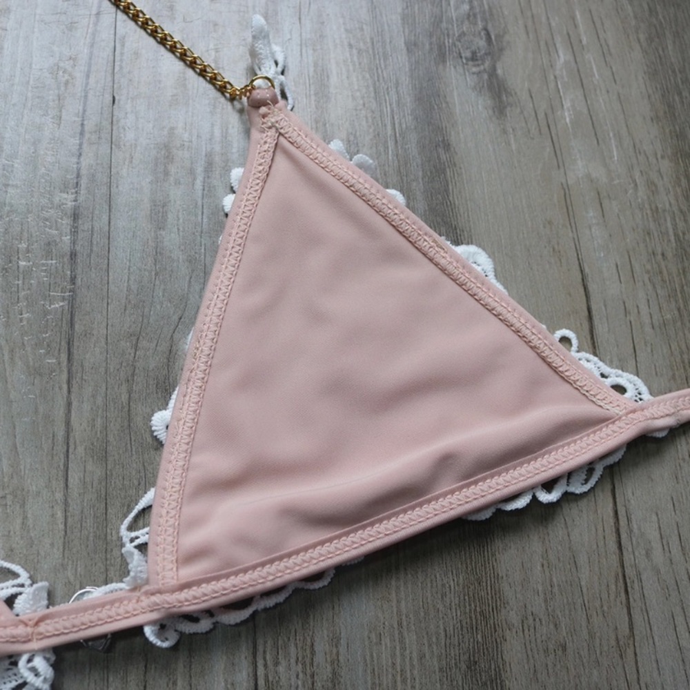 Next to Nude Rhinestone Bikini Set - Picture 5 of 8